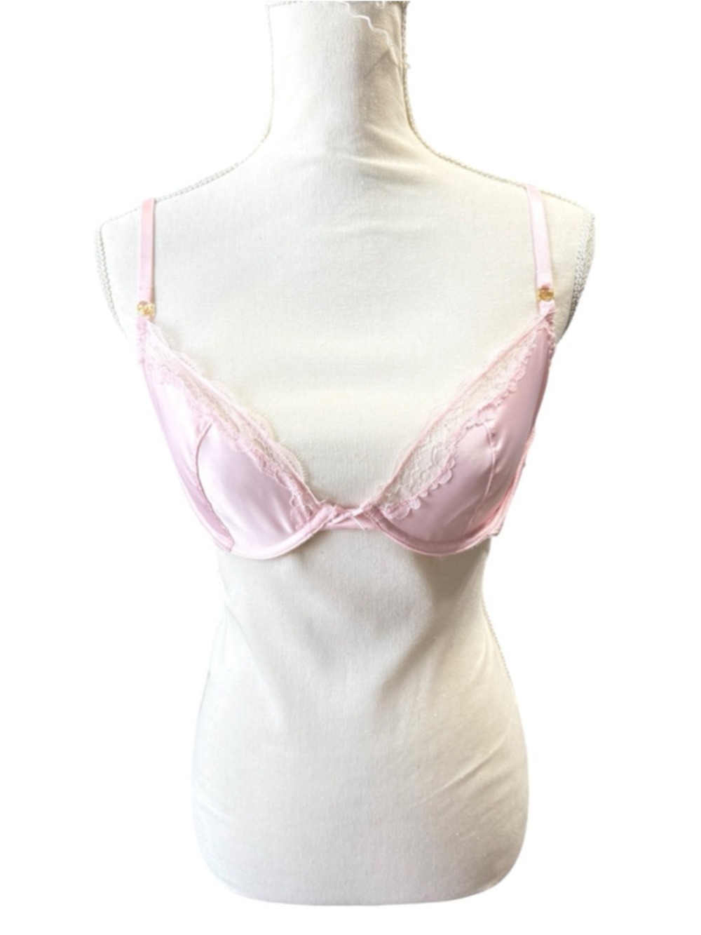 Women's Victoria's Secret Pink Lace Unlined Demi Bra 36B